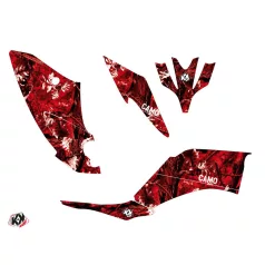   Karosszéria védő dekor matrica készlet Quad YAMAHA Camo Piros Széria
