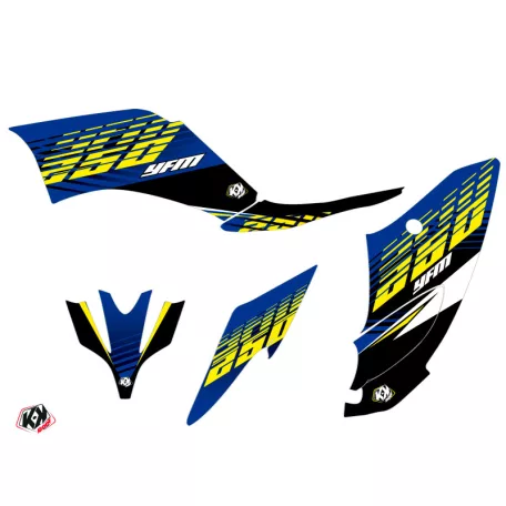 Karosszéria védő dekor matrica készlet Quad YAMAHA Flow Sárga Széria