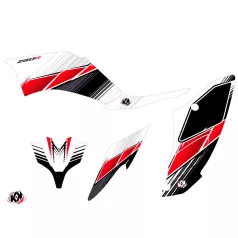  Karosszéria védő dekor matrica készlet Quad YAMAHA Stripe Piros Széria