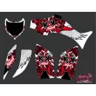Karosszéria védő dekor matrica készlet Quad YAMAHA Demon Piros Széria