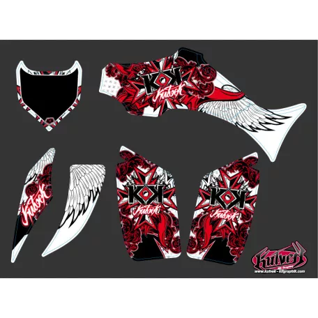 Karosszéria védő dekor matrica készlet Quad YAMAHA Demon Piros Széria