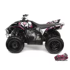 Karosszéria védő dekor matrica készlet Quad YAMAHA Trash Fekete/Rózsaszín Széria