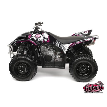 Karosszéria védő dekor matrica készlet Quad YAMAHA Trash Fekete/Rózsaszín Széria