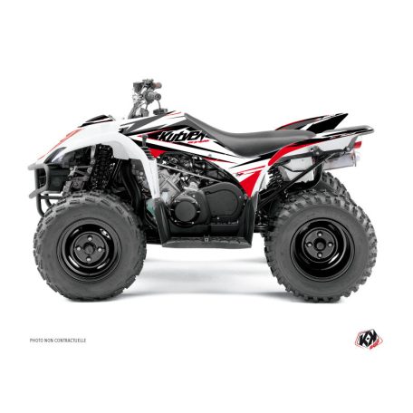 Karosszéria védő dekor matrica készlet Quad YAMAHA Stage Fekete/Piros Széria