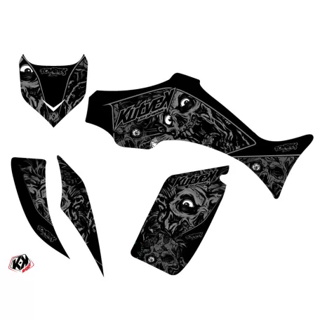 Karosszéria védő dekor matrica készlet Quad YAMAHA Zombies dark Fekete Széria