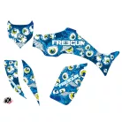 Karosszéria védő dekor matrica készlet Quad YAMAHA Freegun eyed Kék Széria