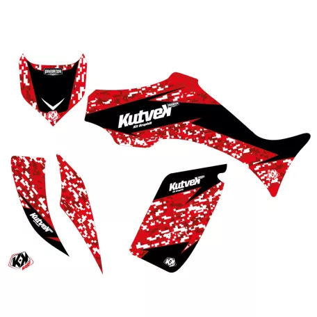 Karosszéria védő dekor matrica készlet Quad YAMAHA Predator Piros Széria
