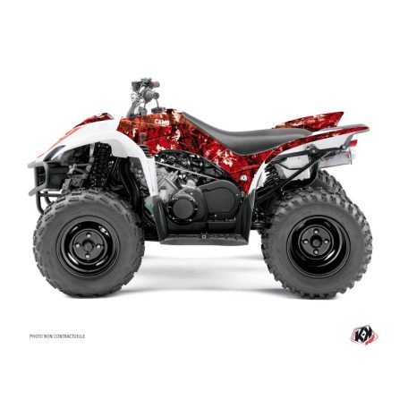 Karosszéria védő dekor matrica készlet Quad YAMAHA Camo Piros Széria