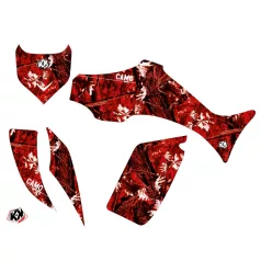   Karosszéria védő dekor matrica készlet Quad YAMAHA Camo Piros Széria