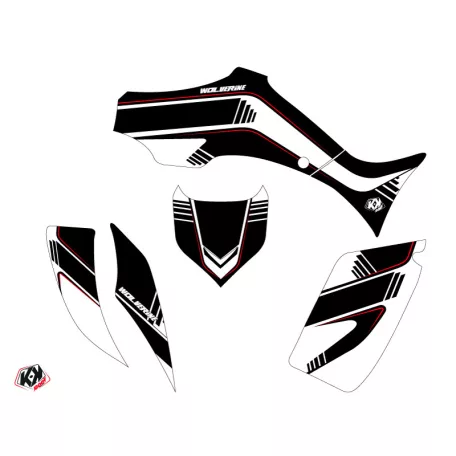 Karosszéria védő dekor matrica készlet Quad YAMAHA Corporate Fekete Széria