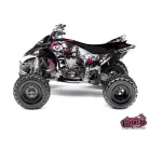 Karosszéria védő dekor matrica készlet Quad YAMAHA Trash Fekete/Rózsaszín Széria