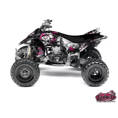   Karosszéria védő dekor matrica készlet Quad YAMAHA Trash Fekete/Rózsaszín Széria