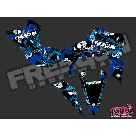 Karosszéria védő dekor matrica készlet Quad YAMAHA Freegun Kék Széria
