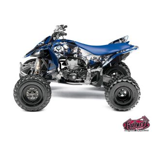   Karosszéria védő dekor matrica készlet Quad YAMAHA Trash Fekete/Kék Széria