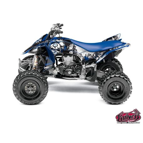 Karosszéria védő dekor matrica készlet Quad YAMAHA Trash Fekete/Kék Széria