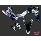 Karosszéria védő dekor matrica készlet Quad YAMAHA Trash Fekete/Kék Széria