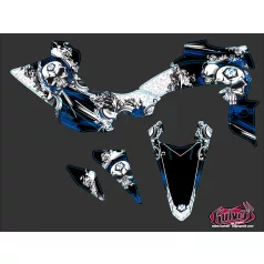   Karosszéria védő dekor matrica készlet Quad YAMAHA Trash Fekete/Kék Széria