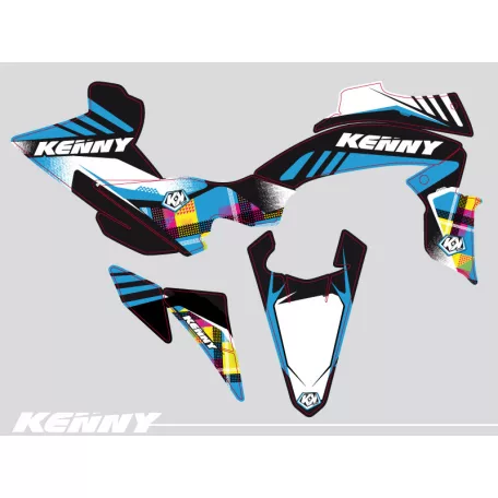 Karosszéria védő dekor matrica készlet Quad YAMAHA Kenny Kék Széria