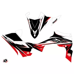   Karosszéria védő dekor matrica készlet Quad YAMAHA Stage Fekete/Piros Széria
