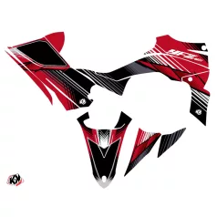   Karosszéria védő dekor matrica készlet Quad YAMAHA Stripe Piros/Fekete Széria