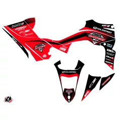   Karosszéria védő dekor matrica készlet Quad YAMAHA Replica by rapport k20 Piros/Fekete Széria