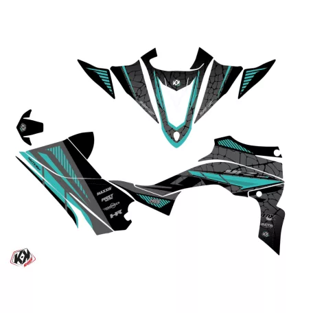 Karosszéria védő dekor matrica készlet Quad YAMAHA Kaiman Fekete/Turquoise Széria