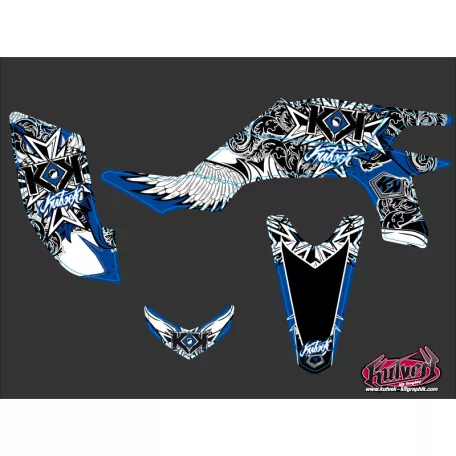 Karosszéria védő dekor matrica készlet Quad YAMAHA Demon Kék Széria