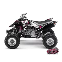   Karosszéria védő dekor matrica készlet Quad YAMAHA Trash Fekete/Rózsaszín Széria
