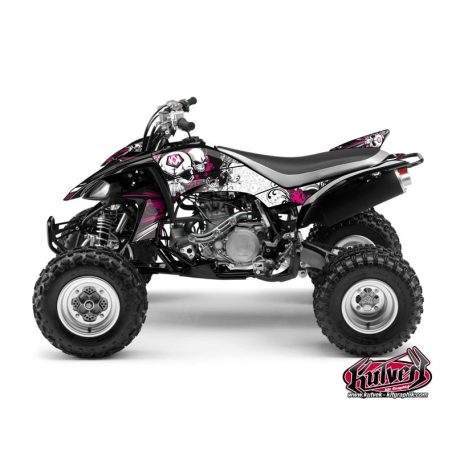 Karosszéria védő dekor matrica készlet Quad YAMAHA Trash Fekete/Rózsaszín Széria