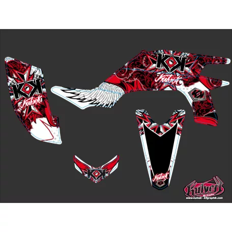 Karosszéria védő dekor matrica készlet Quad YAMAHA Demon Piros Széria