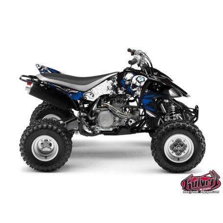 Karosszéria védő dekor matrica készlet Quad YAMAHA Trash Fekete/Kék Széria