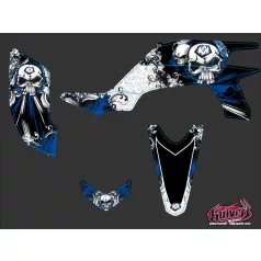   Karosszéria védő dekor matrica készlet Quad YAMAHA Trash Fekete/Kék Széria