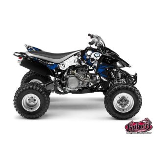   Karosszéria védő dekor matrica készlet Quad YAMAHA Trash Fekete/Kék Széria