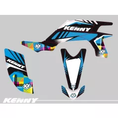   Karosszéria védő dekor matrica készlet Quad YAMAHA Kenny Kék Széria