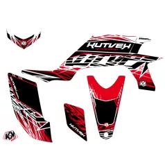   Karosszéria védő dekor matrica készlet Quad YAMAHA Eraser Piros/Fehér Széria