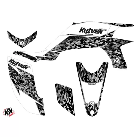 Karosszéria védő dekor matrica készlet Quad YAMAHA Predator Fehér Széria