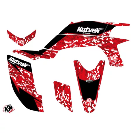 Karosszéria védő dekor matrica készlet Quad YAMAHA Predator Piros Széria