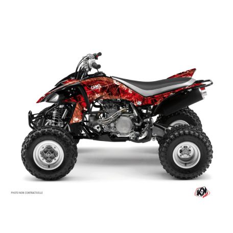 Karosszéria védő dekor matrica készlet Quad YAMAHA Camo Piros Széria