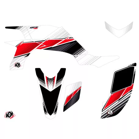Karosszéria védő dekor matrica készlet Quad YAMAHA Stripe Piros Széria