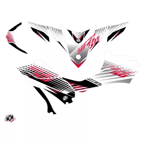Karosszéria védő dekor matrica készlet Quad YAMAHA Flow Piros Széria