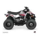 Karosszéria védő dekor matrica készlet Quad YAMAHA Stripe Piros Széria