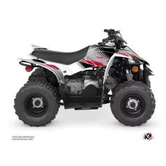   Karosszéria védő dekor matrica készlet Quad YAMAHA Stripe Piros Széria