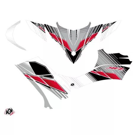 Karosszéria védő dekor matrica készlet Quad YAMAHA Stripe Piros Széria
