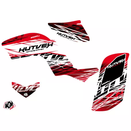 Karosszéria védő dekor matrica készlet Quad YAMAHA Eraser Piros/Fehér Széria
