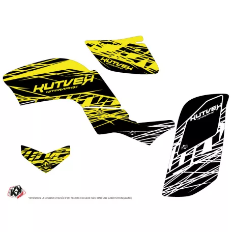 Karosszéria védő dekor matrica készlet Quad YAMAHA Eraser fluo Sárga Széria