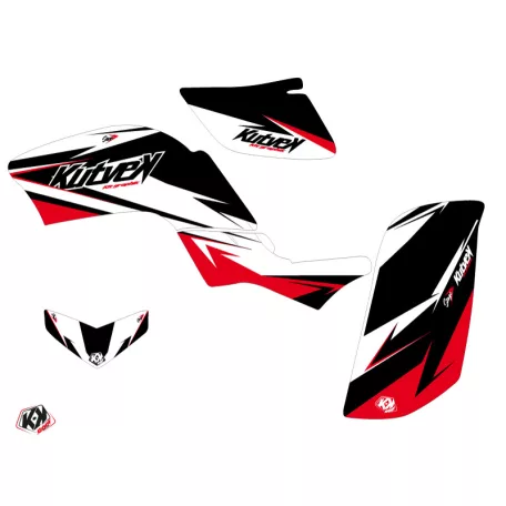 Karosszéria védő dekor matrica készlet Quad YAMAHA Stage Fekete/Piros Széria