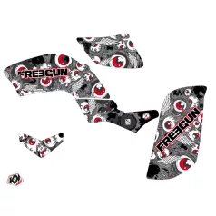   Karosszéria védő dekor matrica készlet Quad YAMAHA Freegun eyed Piros Széria