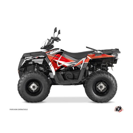 Karosszéria védő dekor matrica készlet Quad POLARIS Stage Piros Széria