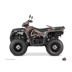   Karosszéria védő dekor matrica készlet Quad POLARIS Camo Fekete/Piros Széria