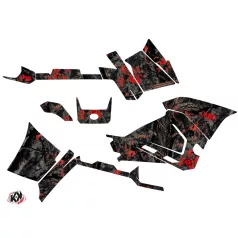   Karosszéria védő dekor matrica készlet Quad POLARIS Camo Fekete/Piros Széria